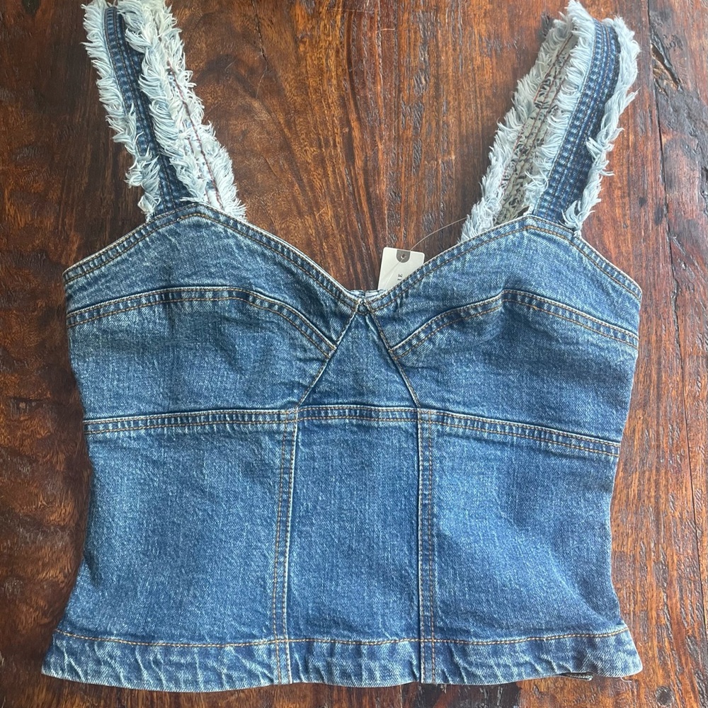 Corset style summer top - super cute! Anthropologie